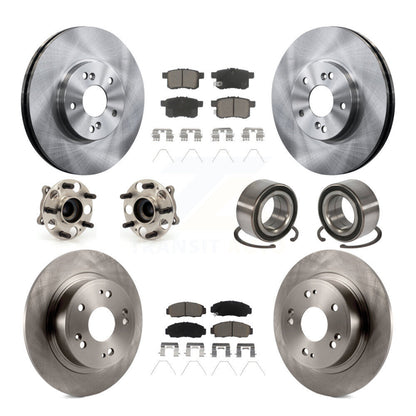 Kit de Rotor et de plaquettes de frein, roulement de moyeu avant et arrière (10 pièces) pour Honda Accord Acura TS