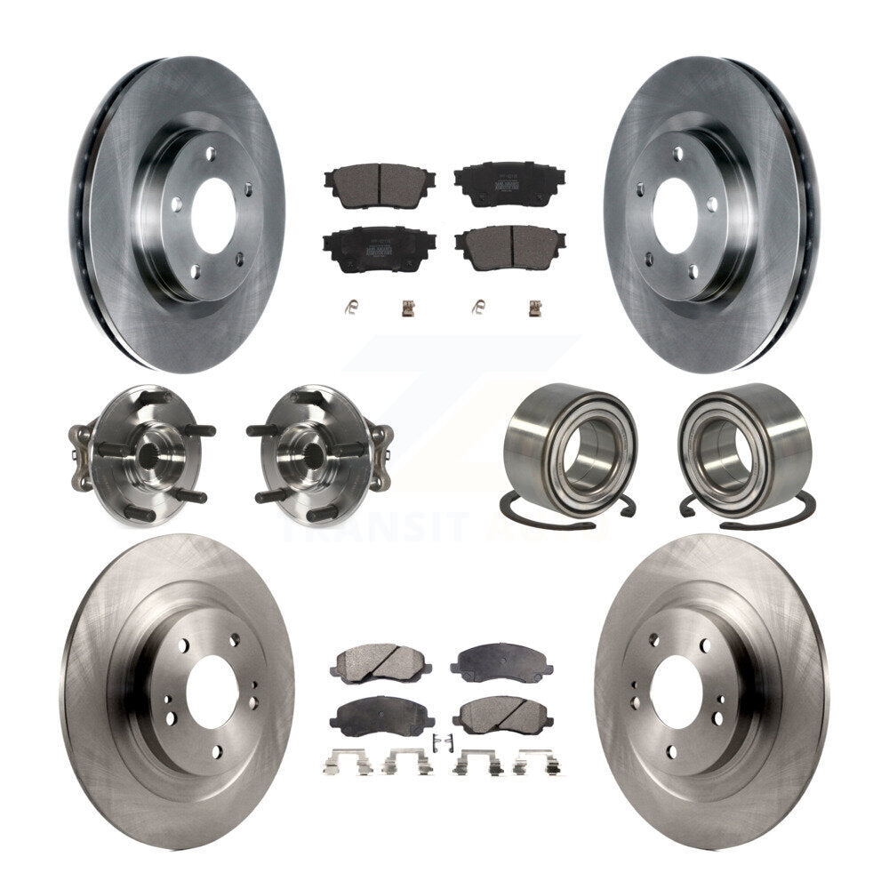 Kit de Rotor et de plaquettes de frein, roulement de moyeu avant et arrière (10 pièces) pour Mitsubishi Outlander AW