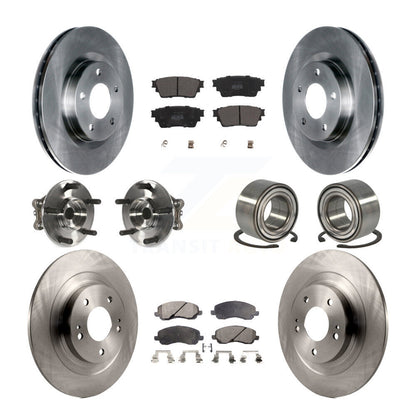 Kit de Rotor et de plaquettes de frein, roulement de moyeu avant et arrière (10 pièces) pour Mitsubishi Outlander AW