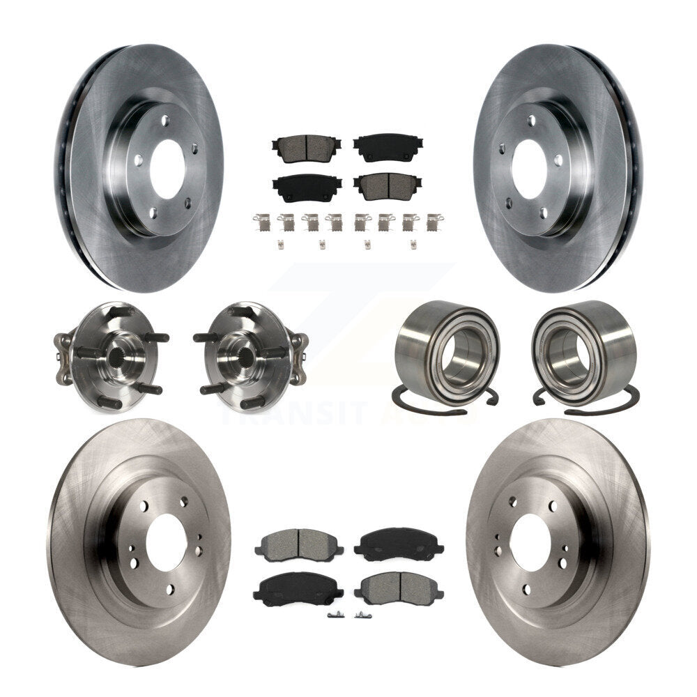 Kit de Rotor et de plaquettes de frein, roulement de moyeu avant et arrière (10 pièces) pour Mitsubishi Outlander AW