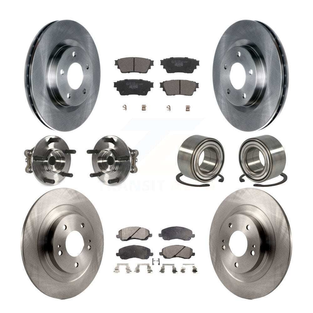 Kit de Rotor et de plaquettes de frein, roulement de moyeu avant et arrière (10 pièces) pour Mitsubishi Outlander AW