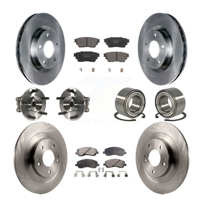 Kit de Rotor et de plaquettes de frein, roulement de moyeu avant et arrière (10 pièces) pour Mitsubishi Outlander AW