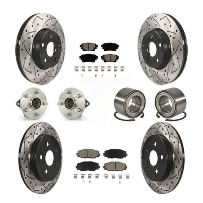 Kit de plaquettes de Rotor de frein à disque enduit de roulement de moyeu avant et arrière (10 pièces) pour Toyota Coroll