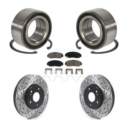 Kit de plaquettes de Rotor de frein, roulement de roue avant, fente percée, pour Honda Accord Acura TS