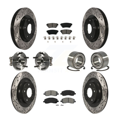 Kit de plaquettes de rotor de frein, roulement de moyeu avant et arrière (10 pièces) pour Mitsubishi Outlande