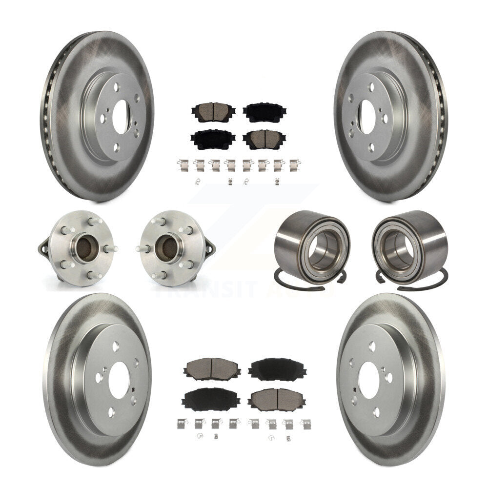Kit de plaquettes de Rotor de frein à disque enduit de roulement de moyeu avant et arrière (10 pièces) pour Toyota Coroll