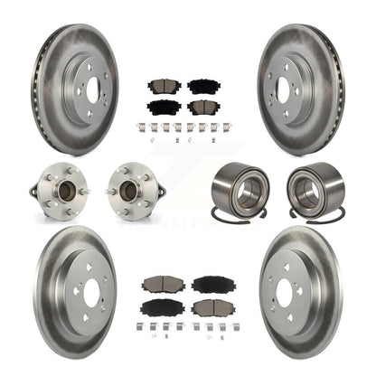 Kit de plaquettes de Rotor de frein à disque enduit de roulement de moyeu avant et arrière (10 pièces) pour Toyota Coroll