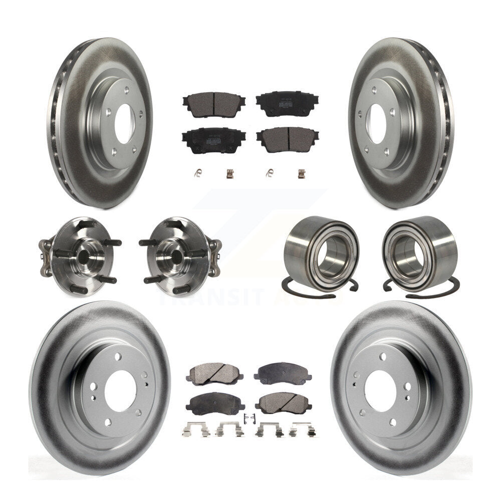 Kit de plaquettes de rotor de frein, roulement de moyeu avant et arrière (10 pièces) pour Mitsubishi Outlande