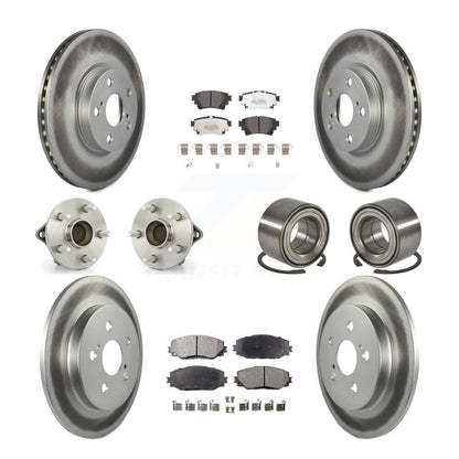 Kit de plaquettes de Rotor de frein à disque enduit de roulement de moyeu avant et arrière (10 pièces) pour Toyota Coroll