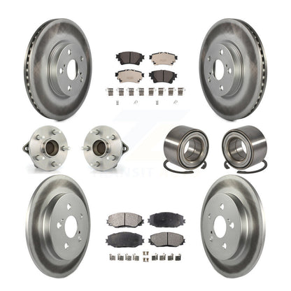 Kit de plaquettes de Rotor de frein à disque enduit de roulement de moyeu avant et arrière (10 pièces) pour Toyota Coroll