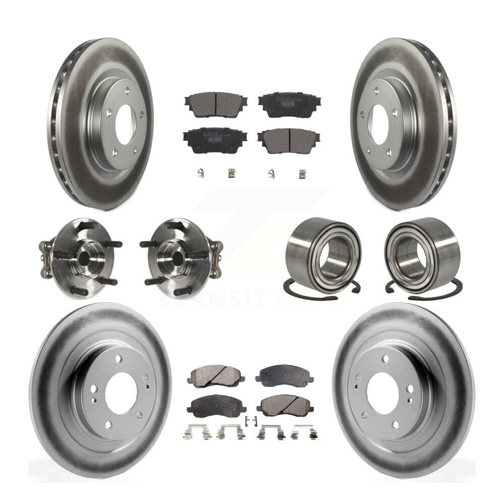 Kit de plaquettes de rotor de frein, roulement de moyeu avant et arrière (10 pièces) pour Mitsubishi Outlande