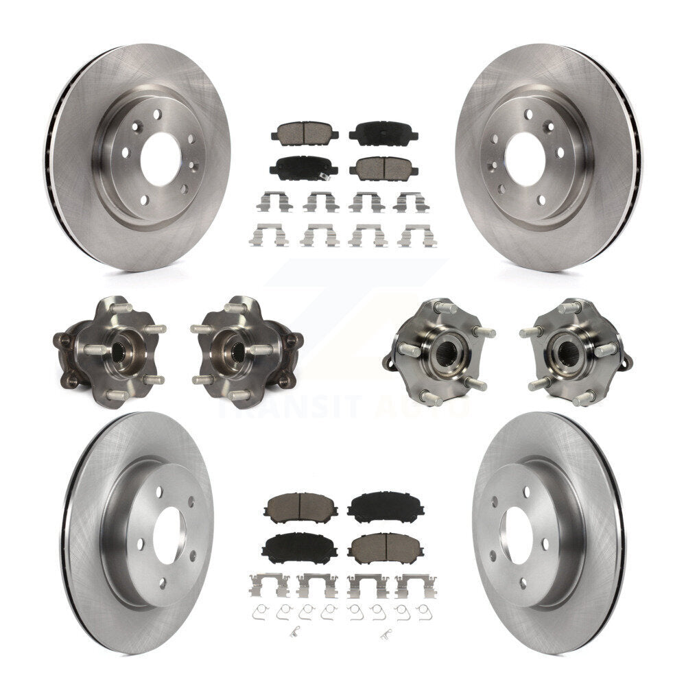 Kit de plaquettes de Rotor de frein, roulement de moyeu avant et arrière (10 pièces), pour Nissan Qashqai Rogue Spor