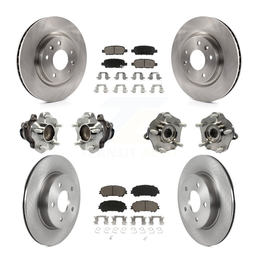 Kit de plaquettes de Rotor de frein, roulement de moyeu avant et arrière (10 pièces), pour Nissan Qashqai Rogue Spor