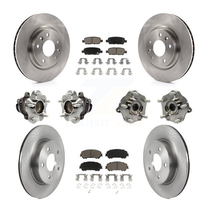 Kit de plaquettes de Rotor de frein, roulement de moyeu avant et arrière (10 pièces), pour Nissan Qashqai Rogue Spor