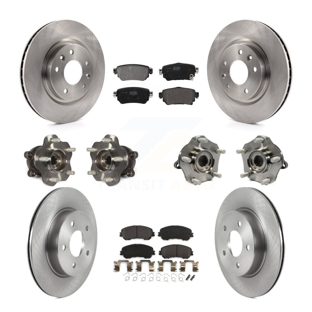 Kit de plaquettes de Rotor de frein, roulement de moyeu avant et arrière (10 pièces) pour Nissan Rogue Sport Qashqa