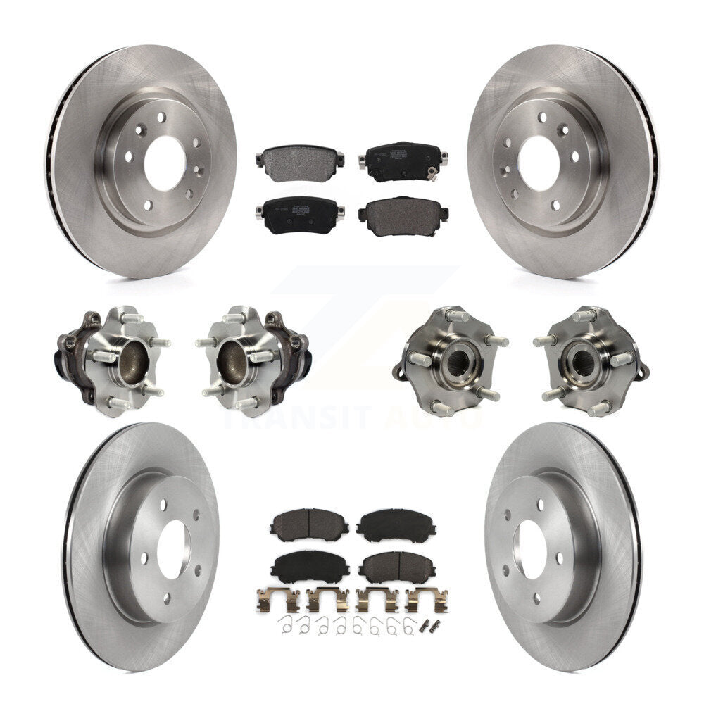 Kit de plaquettes de Rotor de frein, roulement de moyeu avant et arrière (10 pièces) pour Nissan Rogue Sport Qashqa