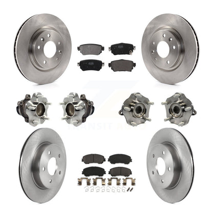 Kit de plaquettes de Rotor de frein, roulement de moyeu avant et arrière (10 pièces) pour Nissan Rogue Sport Qashqa