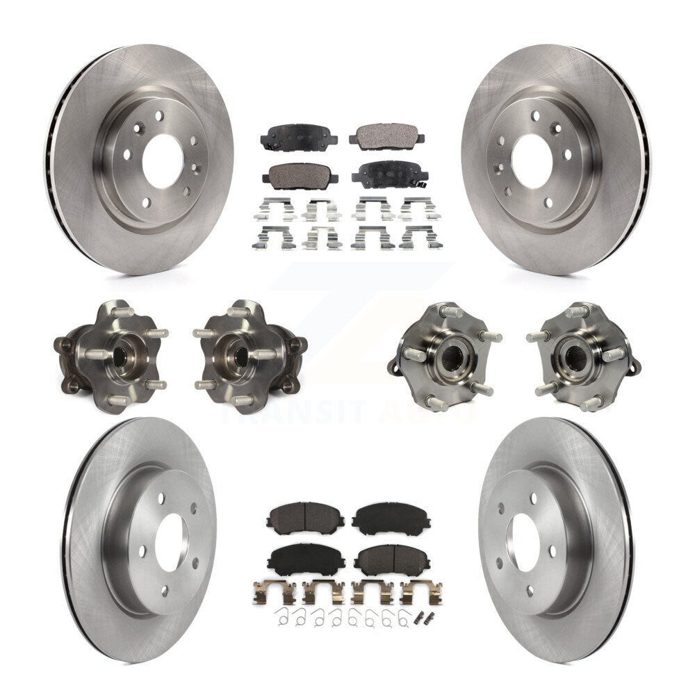 Kit de plaquettes de Rotor de frein, roulement de moyeu avant et arrière (10 pièces), pour Nissan Qashqai Rogue Spor