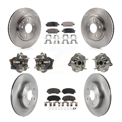 Kit de plaquettes de Rotor de frein, roulement de moyeu avant et arrière (10 pièces), pour Nissan Qashqai Rogue Spor