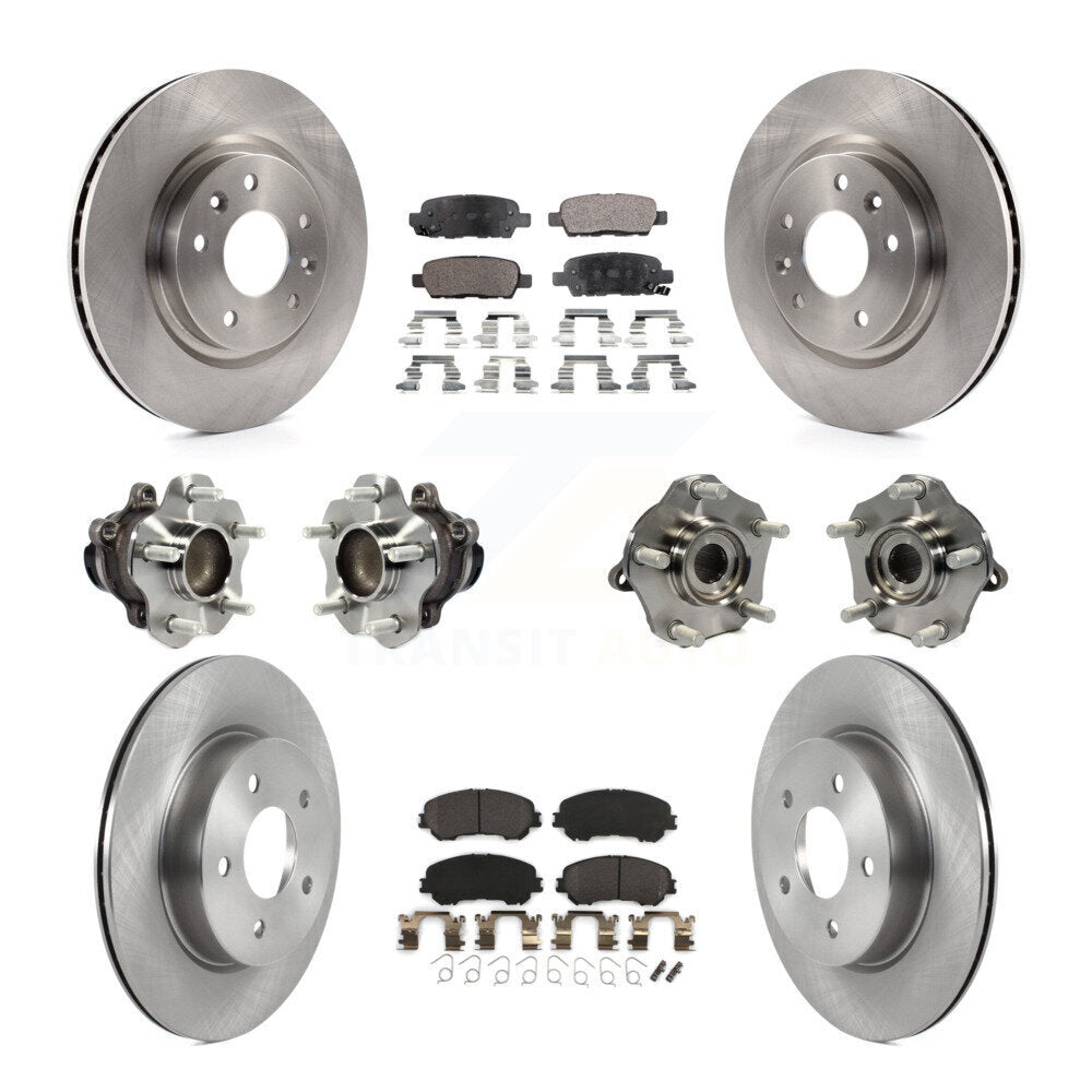 Kit de plaquettes de Rotor de frein, roulement de moyeu avant et arrière (10 pièces), pour Nissan Qashqai Rogue Spor