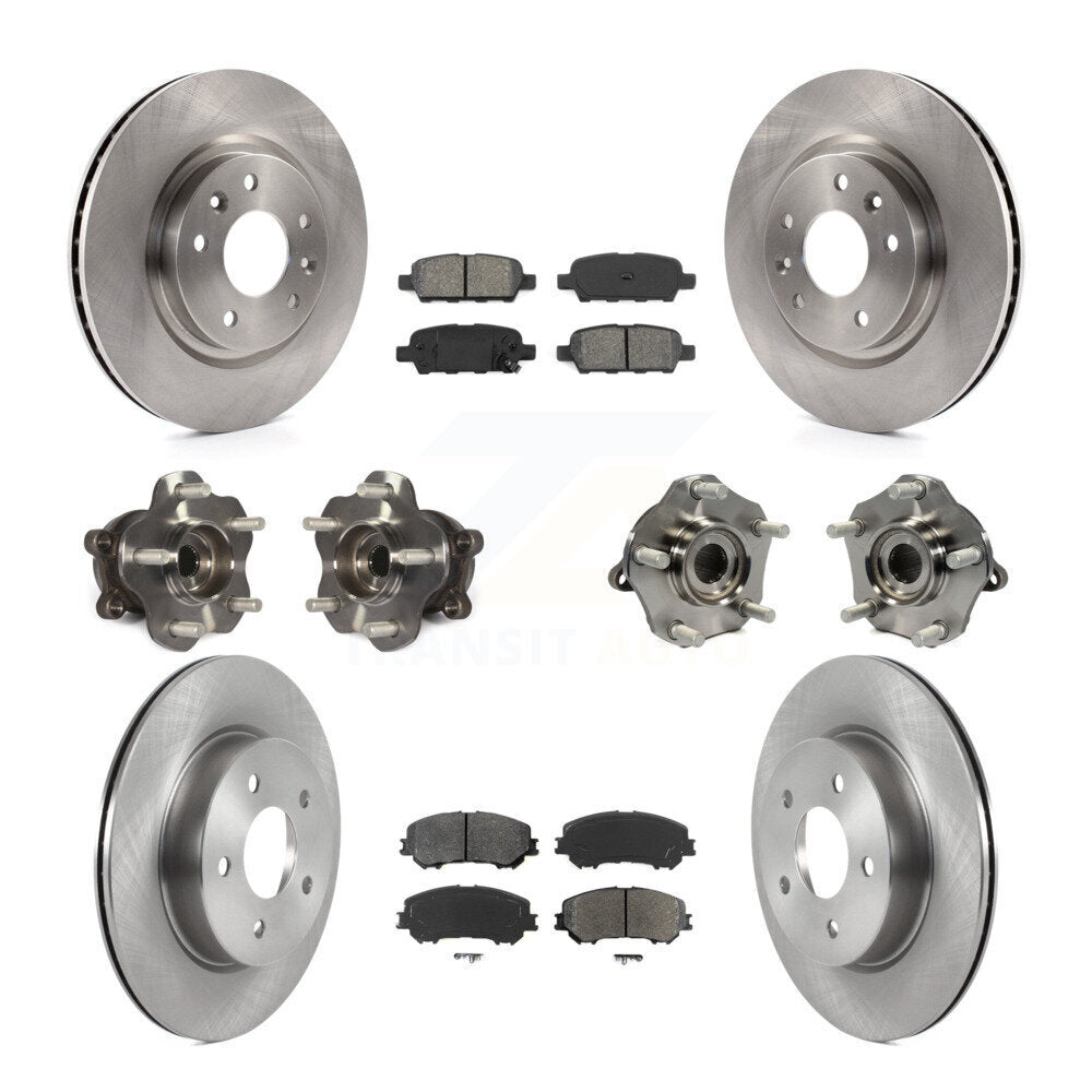 Kit de plaquettes de Rotor de frein, roulement de moyeu avant et arrière (10 pièces), pour Nissan Qashqai Rogue Spor