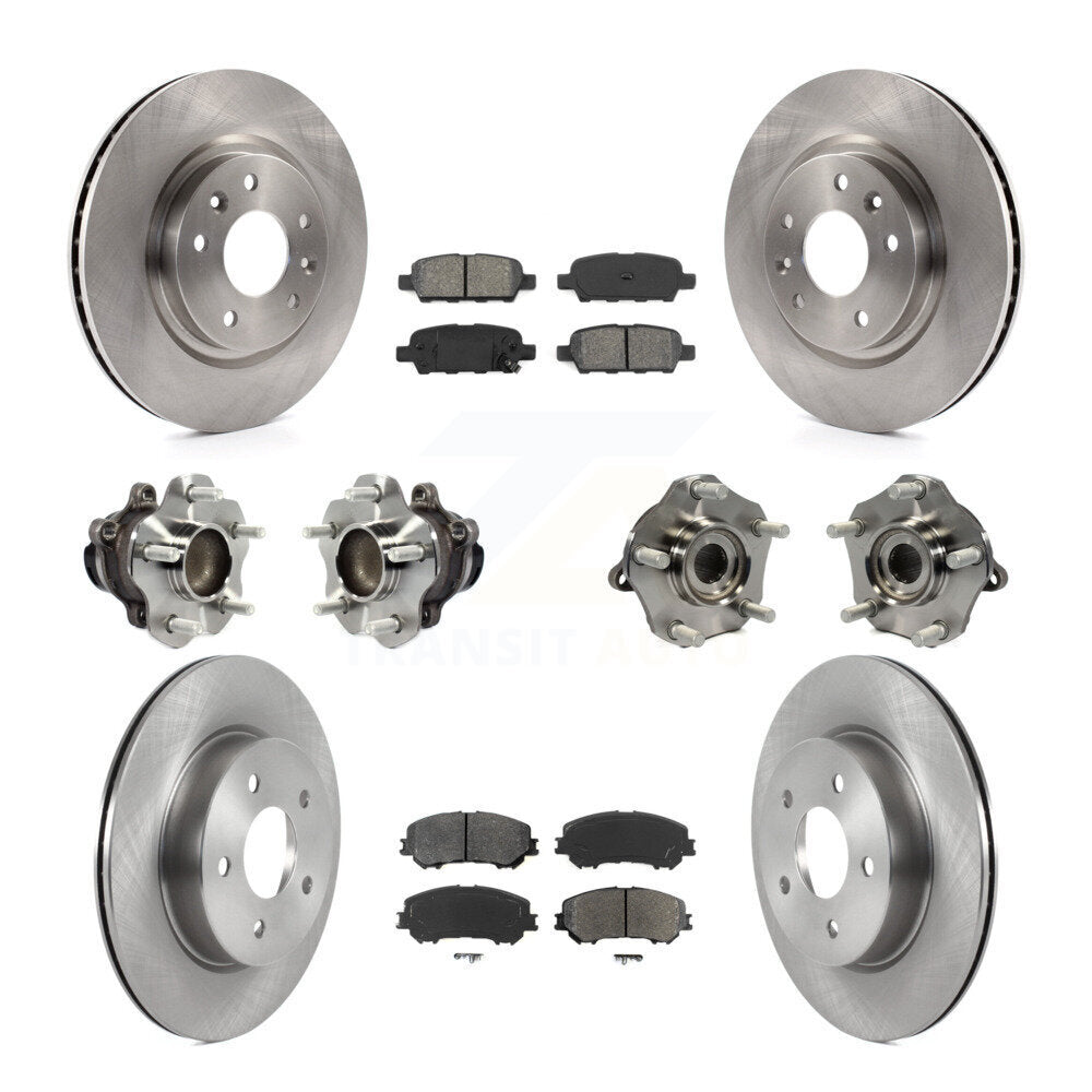 Kit de plaquettes de Rotor de frein, roulement de moyeu avant et arrière (10 pièces), pour Nissan Qashqai Rogue Spor