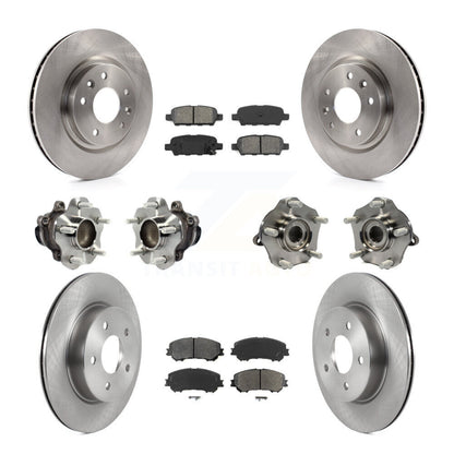 Kit de plaquettes de Rotor de frein, roulement de moyeu avant et arrière (10 pièces), pour Nissan Qashqai Rogue Spor