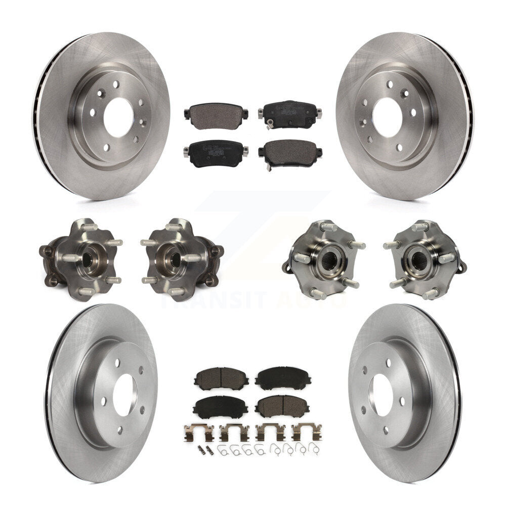 Kit de plaquettes de Rotor de frein, roulement de moyeu avant et arrière (10 pièces) pour Nissan Rogue Sport Qashqa