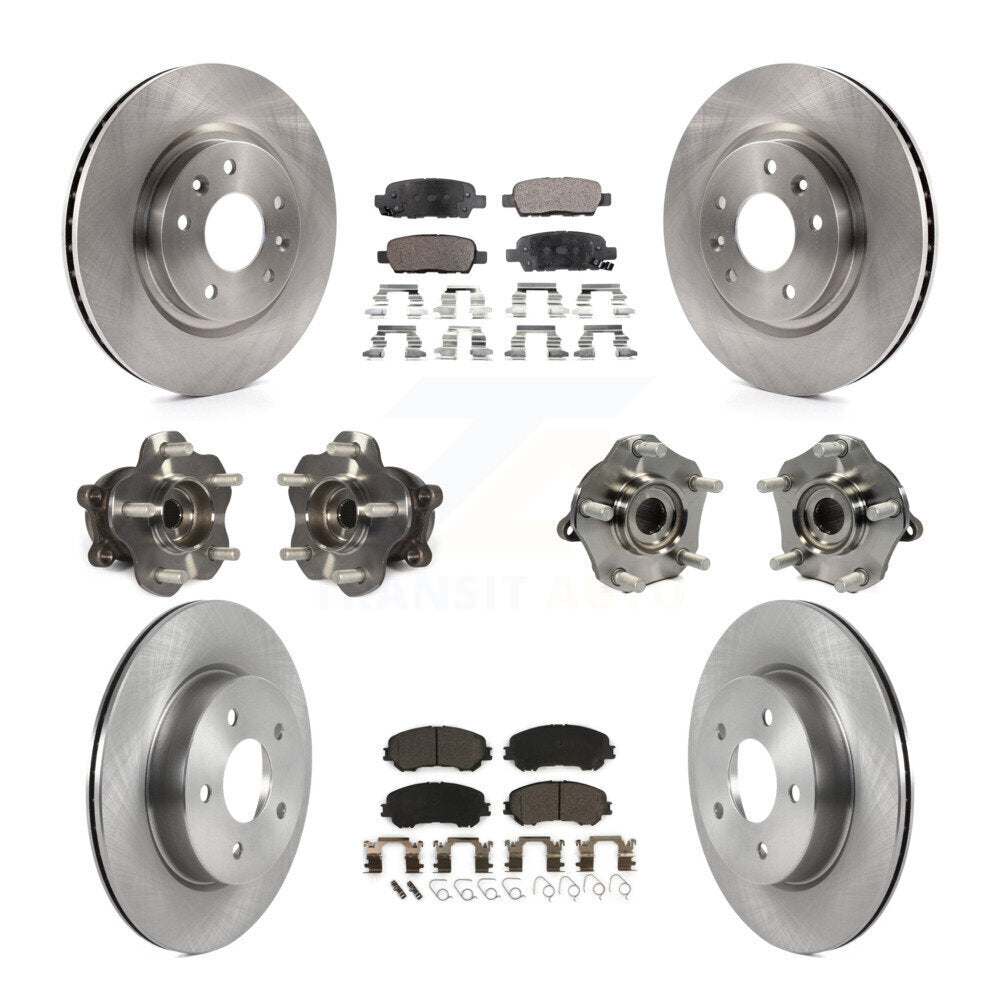 Kit de plaquettes de Rotor de frein, roulement de moyeu avant et arrière (10 pièces), pour Nissan Qashqai Rogue Spor