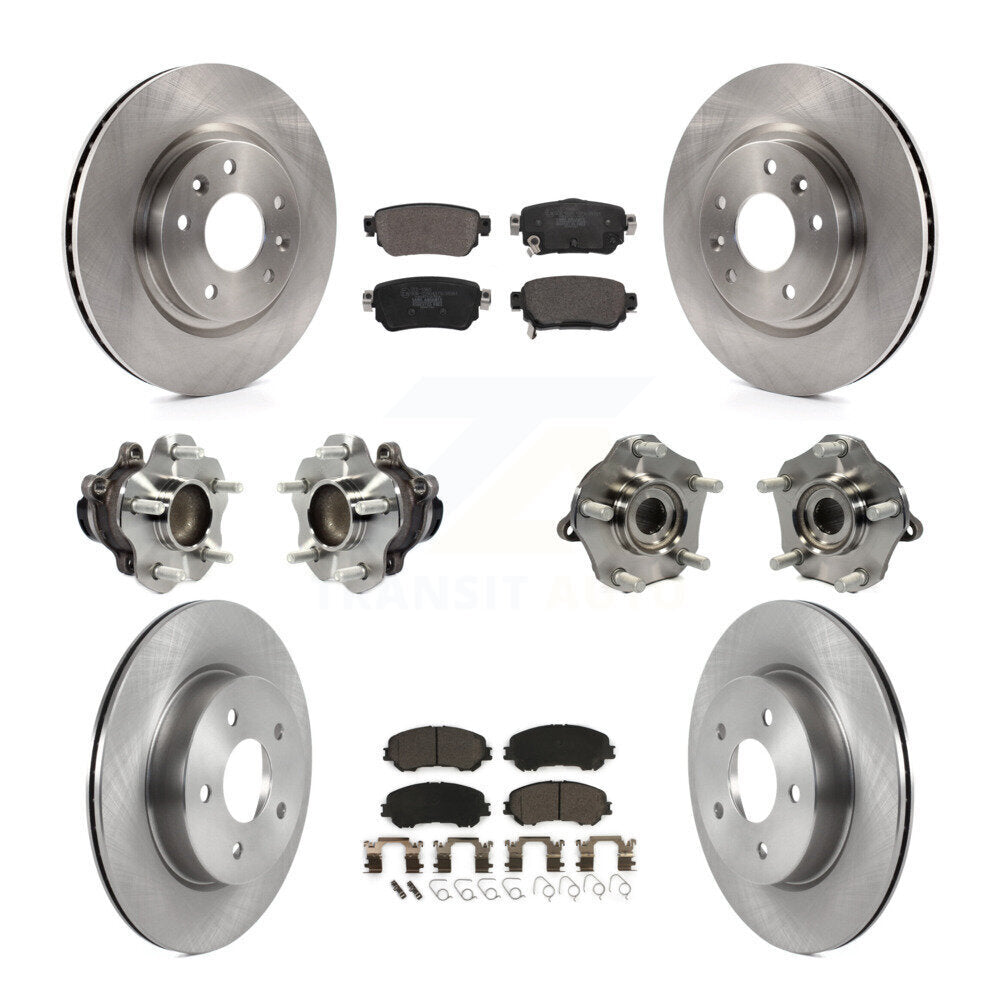 Kit de plaquettes de Rotor de frein, roulement de moyeu avant et arrière (10 pièces) pour Nissan Rogue Sport Qashqa