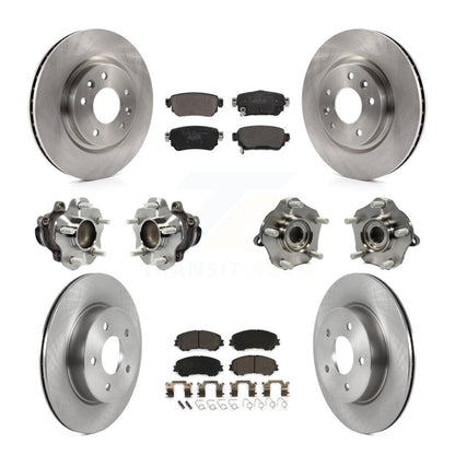 Kit de plaquettes de Rotor de frein, roulement de moyeu avant et arrière (10 pièces) pour Nissan Rogue Sport Qashqa