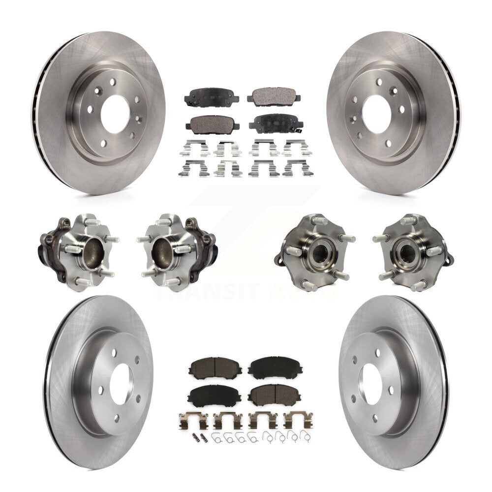 Kit de plaquettes de Rotor de frein, roulement de moyeu avant et arrière (10 pièces), pour Nissan Qashqai Rogue Spor