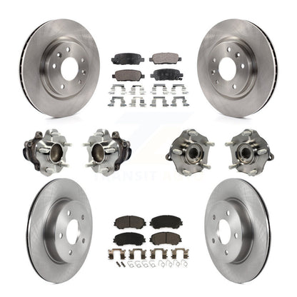 Kit de plaquettes de Rotor de frein, roulement de moyeu avant et arrière (10 pièces), pour Nissan Qashqai Rogue Spor