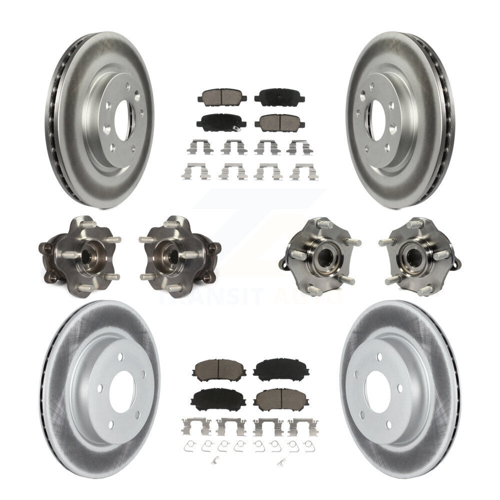 Kit de plaquettes de rotor de frein, roulement de moyeu avant et arrière (10 pièces) pour Nissan Qashqai Rogu