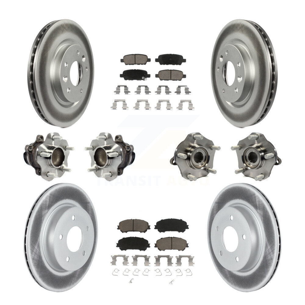 Kit de plaquettes de rotor de frein, roulement de moyeu avant et arrière (10 pièces) pour Nissan Qashqai Rogu