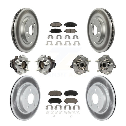 Kit de plaquettes de rotor de frein, roulement de moyeu avant et arrière (10 pièces) pour Nissan Qashqai Rogu