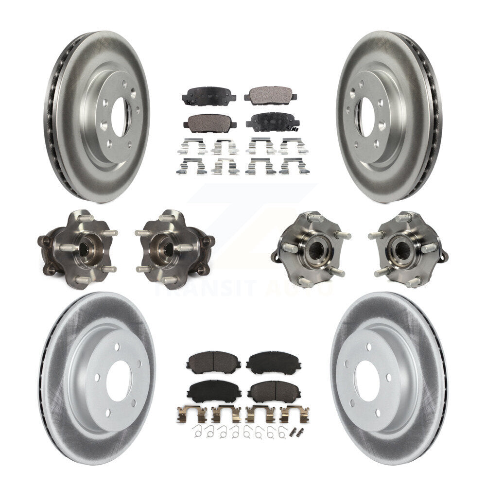 Kit de plaquettes de rotor de frein, roulement de moyeu avant et arrière (10 pièces) pour Nissan Qashqai Rogu