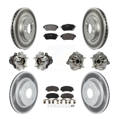 Kit de plaquettes de rotor de frein enduites de roulement de moyeu avant et arrière (10 pièces) pour Nissan Rogue Spor