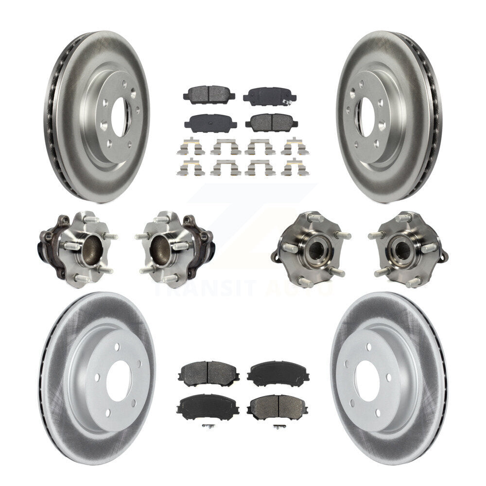 Kit de plaquettes de rotor de frein, roulement de moyeu avant et arrière (10 pièces) pour Nissan Qashqai Rogu