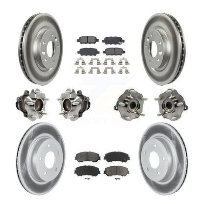 Kit de plaquettes de rotor de frein, roulement de moyeu avant et arrière (10 pièces) pour Nissan Qashqai Rogu