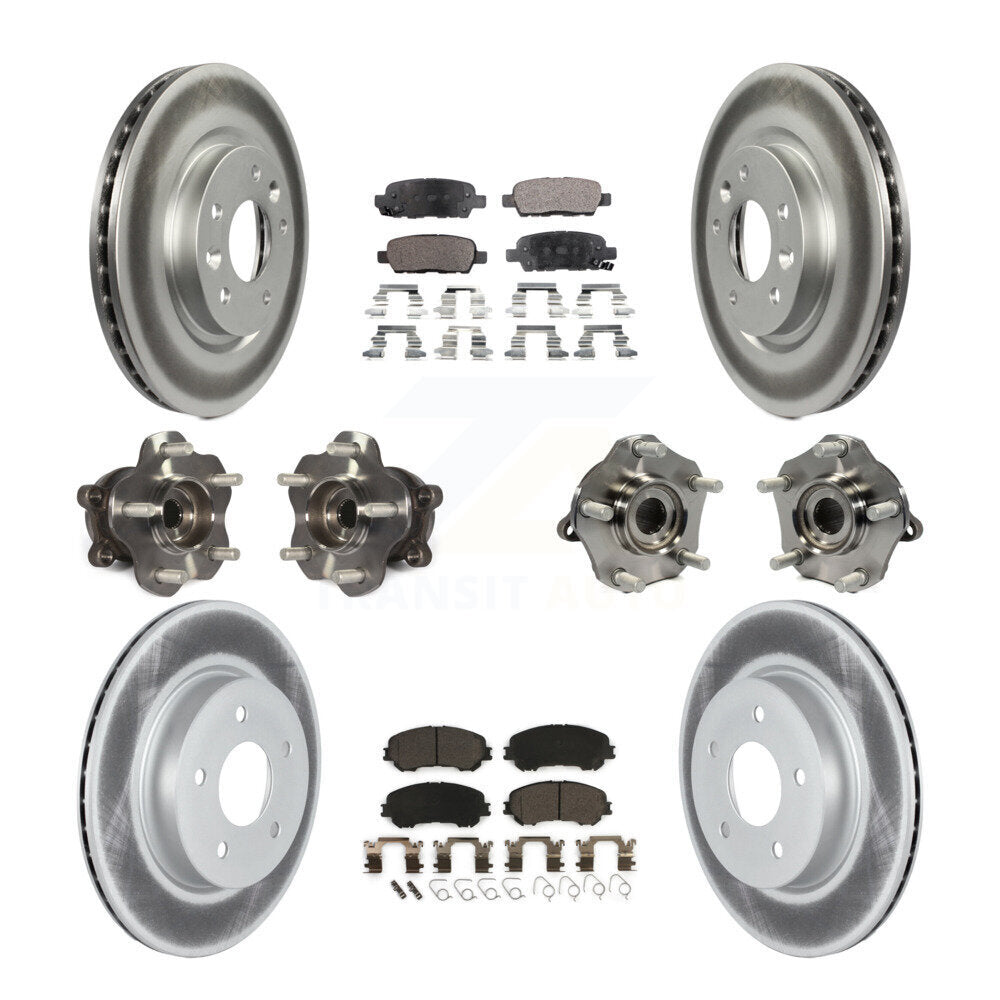 Kit de plaquettes de rotor de frein, roulement de moyeu avant et arrière (10 pièces) pour Nissan Qashqai Rogu