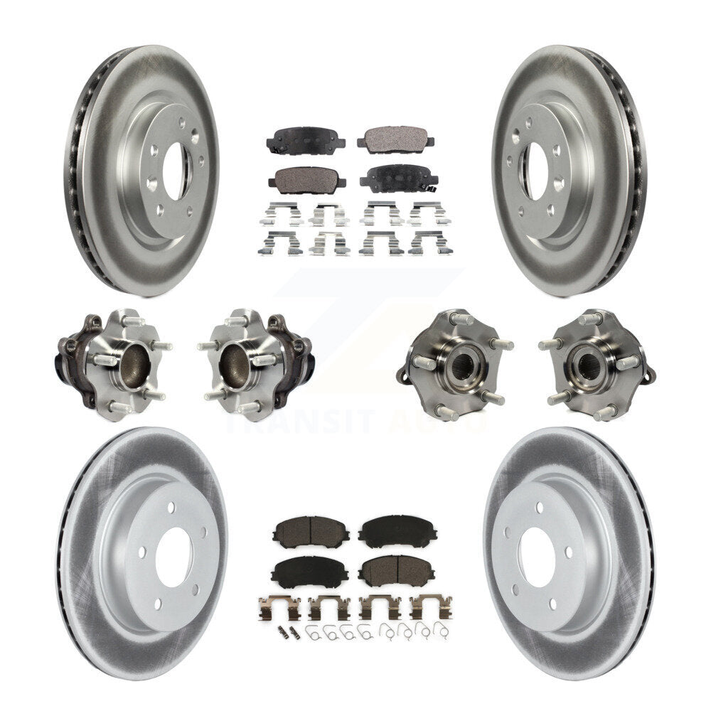 Kit de plaquettes de rotor de frein, roulement de moyeu avant et arrière (10 pièces) pour Nissan Qashqai Rogu