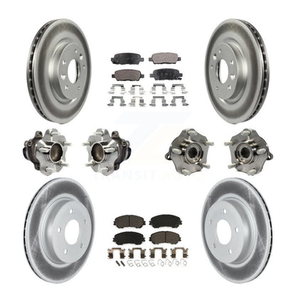 Kit de plaquettes de rotor de frein, roulement de moyeu avant et arrière (10 pièces) pour Nissan Qashqai Rogu