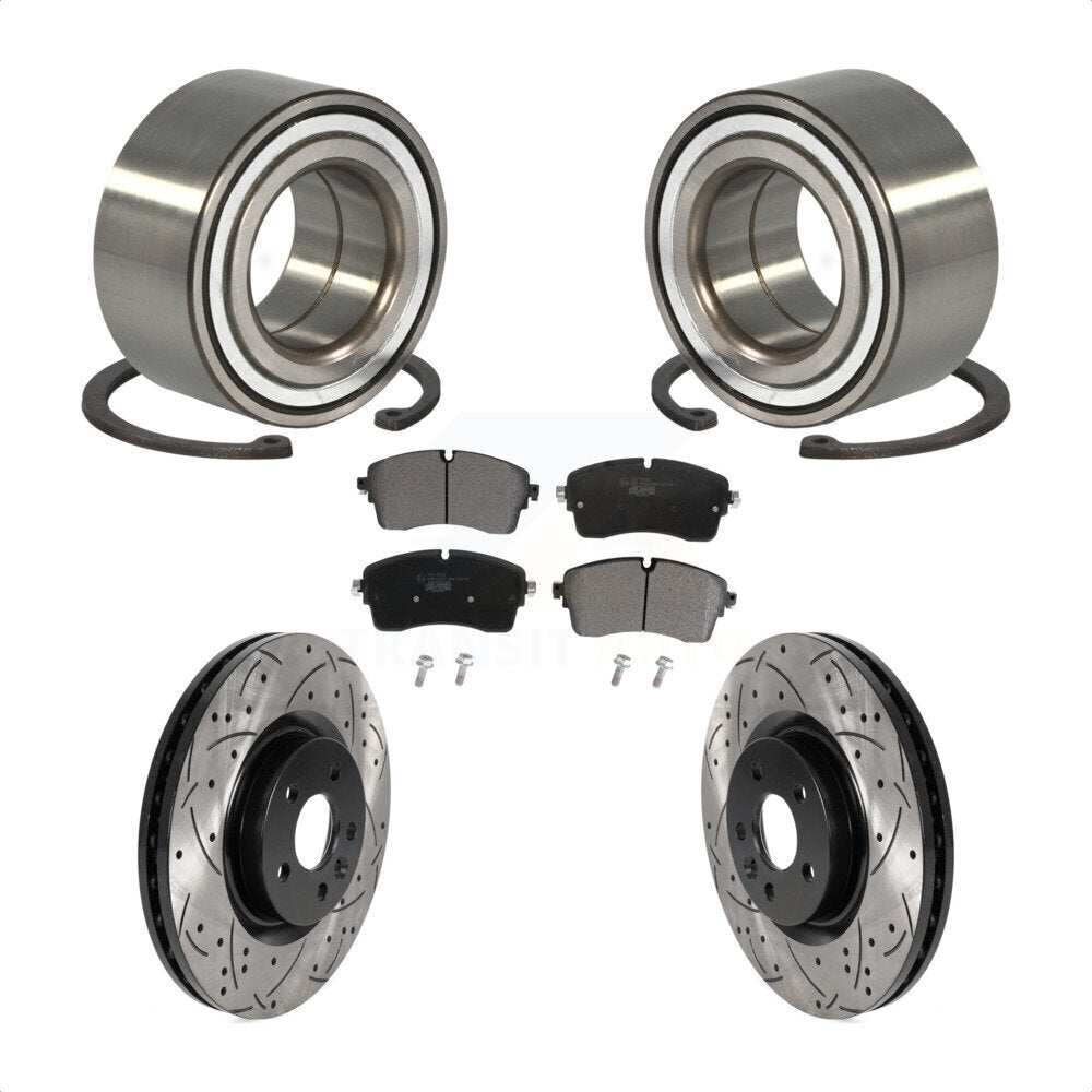 Kit de plaquettes de Rotor de frein, roulement de roue avant, fente percée, pour Jaguar e-pace S/S 2018