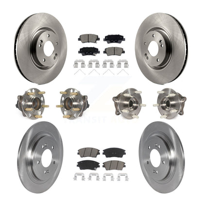 Kit de rotors et plaquettes de frein à disque, roulements de moyeu avant et arrière (10 pièces) pour Kia Sportage