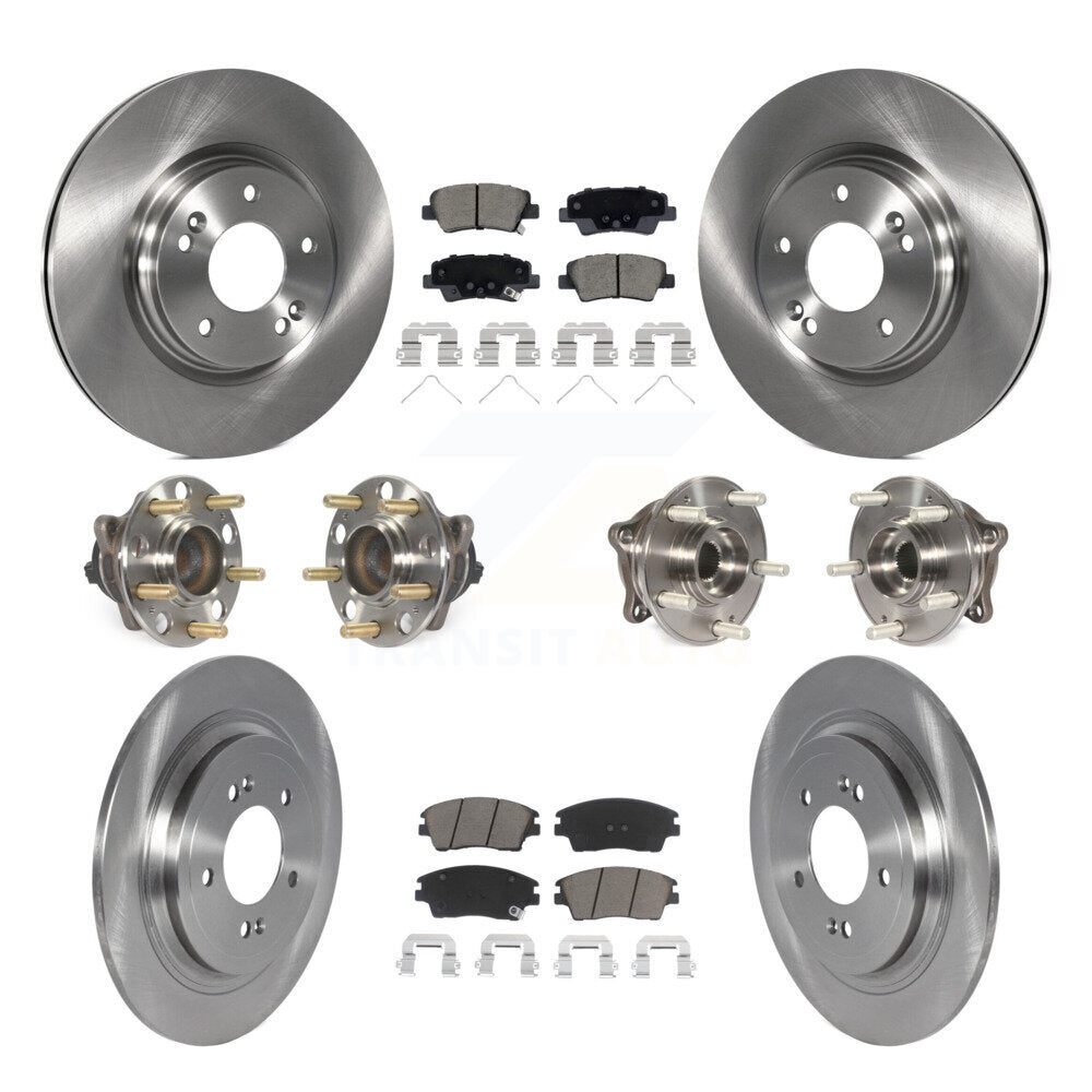 Kit de plaquettes de rotor de frein à disque, roulement de moyeu avant et arrière (10 pièces) pour Kia Sportage Hyunda