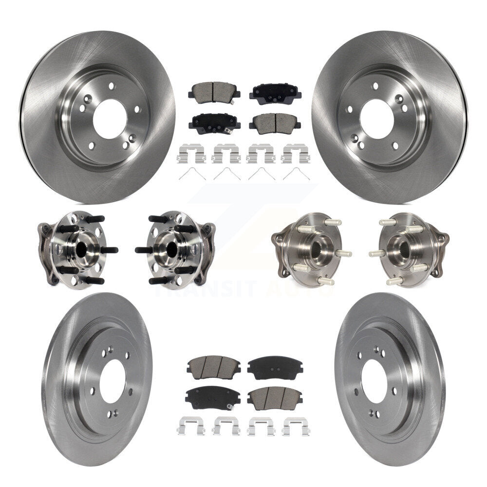 Kit de plaquettes de rotor de frein à disque, roulement de moyeu avant et arrière (10 pièces) pour Kia Sportage Hyunda