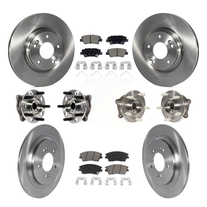 Kit de plaquettes de rotor de frein à disque, roulement de moyeu avant et arrière (10 pièces) pour Kia Sportage Hyunda