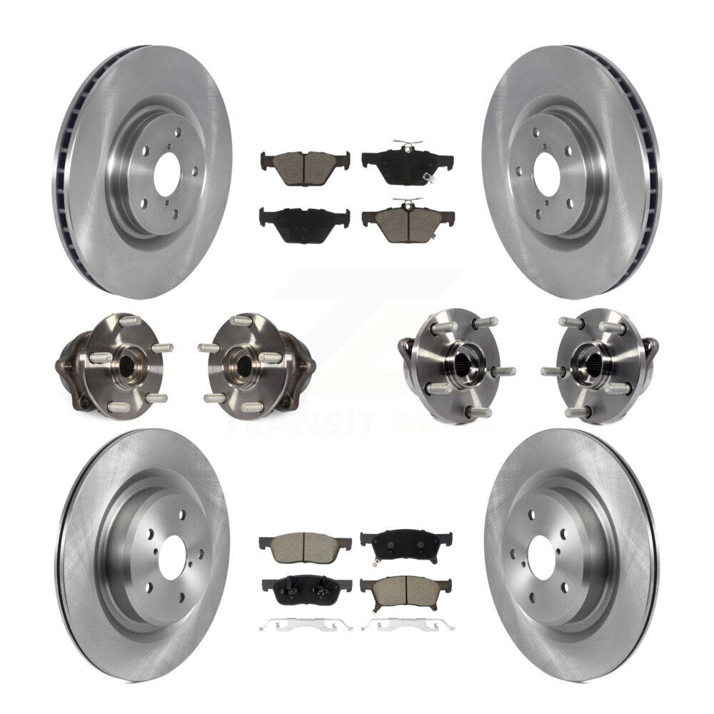Kit de rotors et plaquettes de frein avec roulement de moyeu avant et arrière (10 pièces) pour Subaru Ascen 2019 – 2022