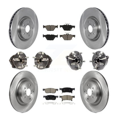 Kit de rotors et plaquettes de frein avec roulement de moyeu avant et arrière (10 pièces) pour Subaru Ascen 2019 – 2022